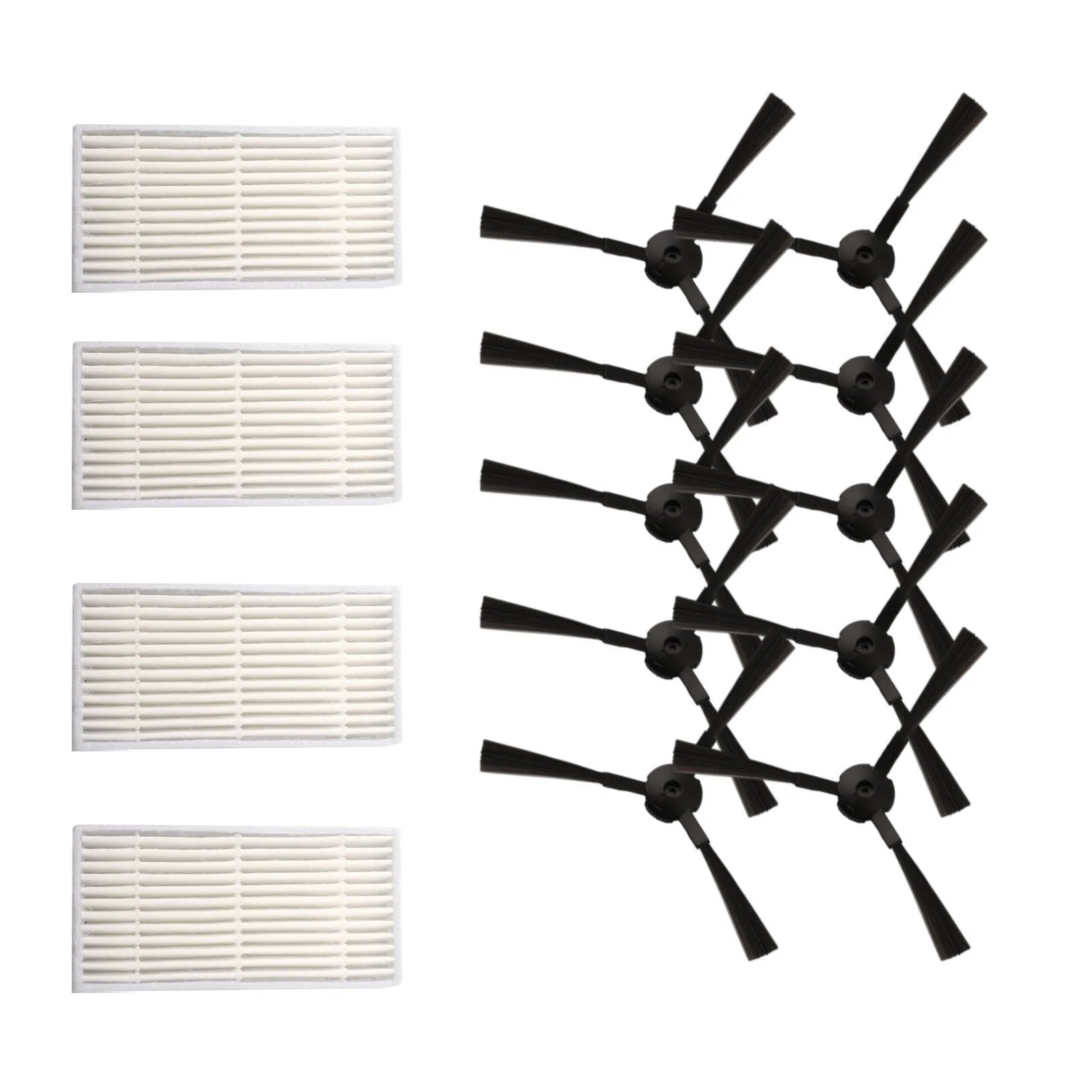 10pcs Side Brush & 4pcs Filter Mesh for Ariete Briciola (2711–2717)