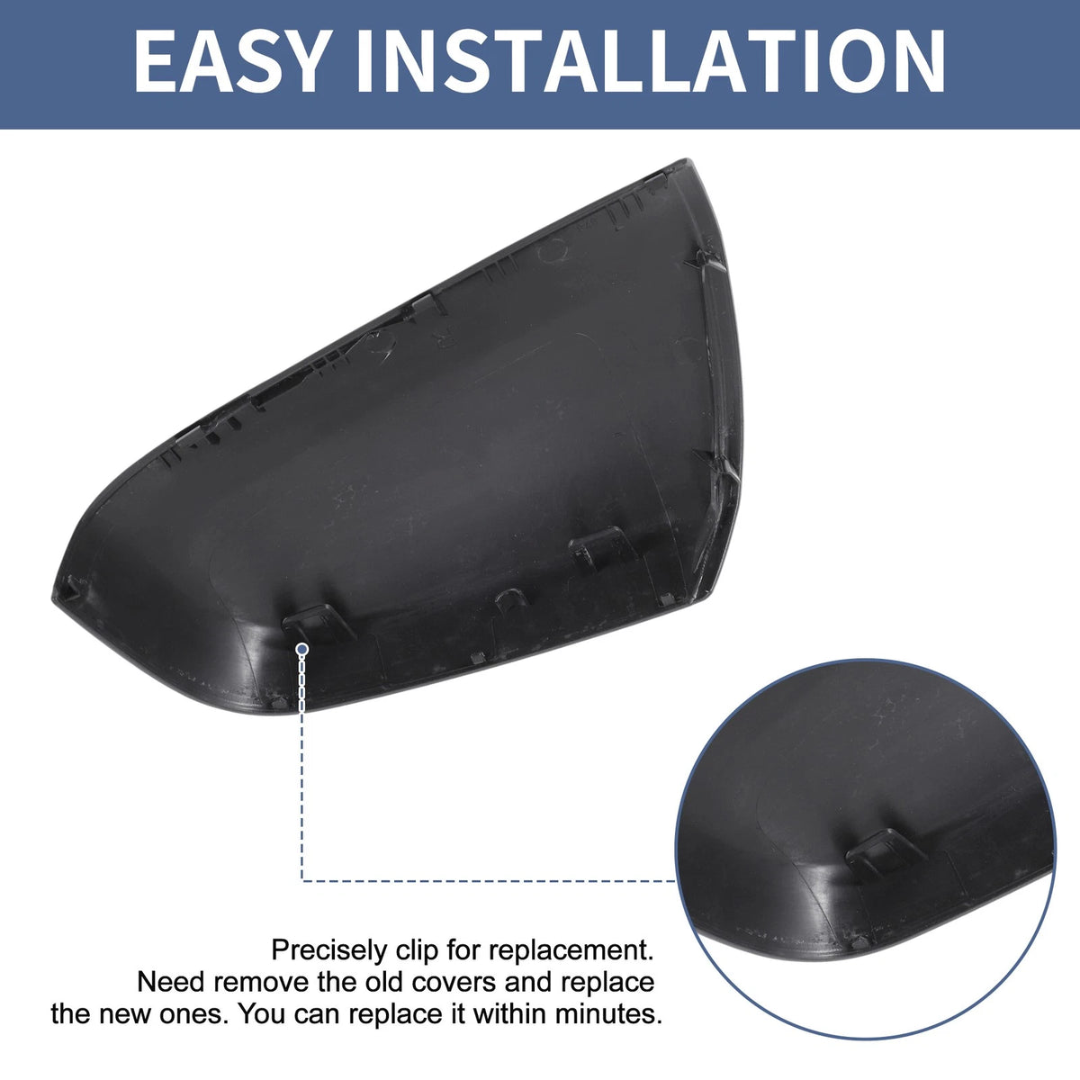 Mirror Cover Cap Set for Vauxhall Zafira B MK2 (2005–2014) - Gray