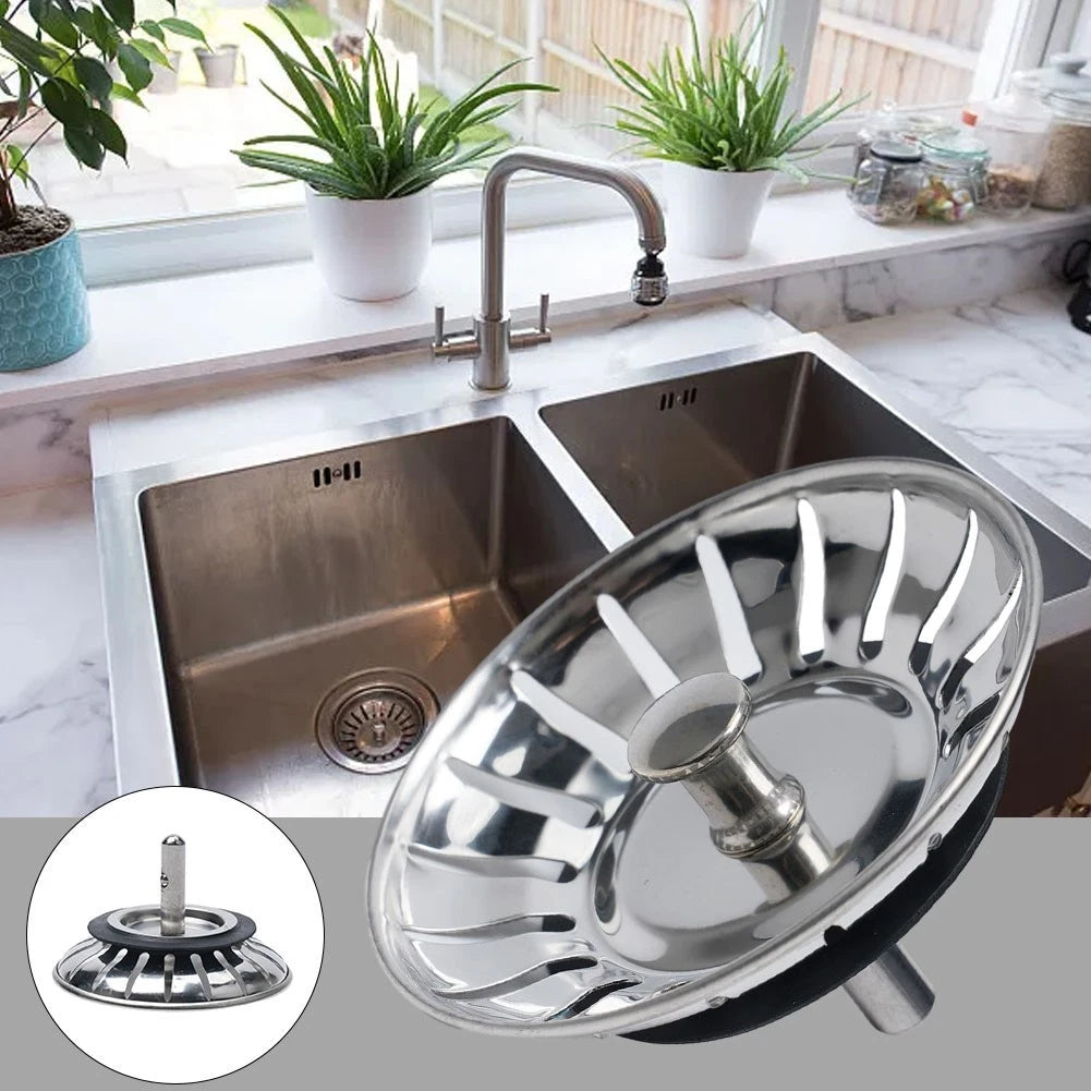 Stainless Steel Sink Strainer for Kitchen (Fits Most Models)