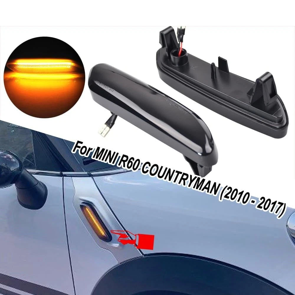 2X LED Side Marker Turn Signal Lights for Mini Cooper Countryman R60 (2010–2017)