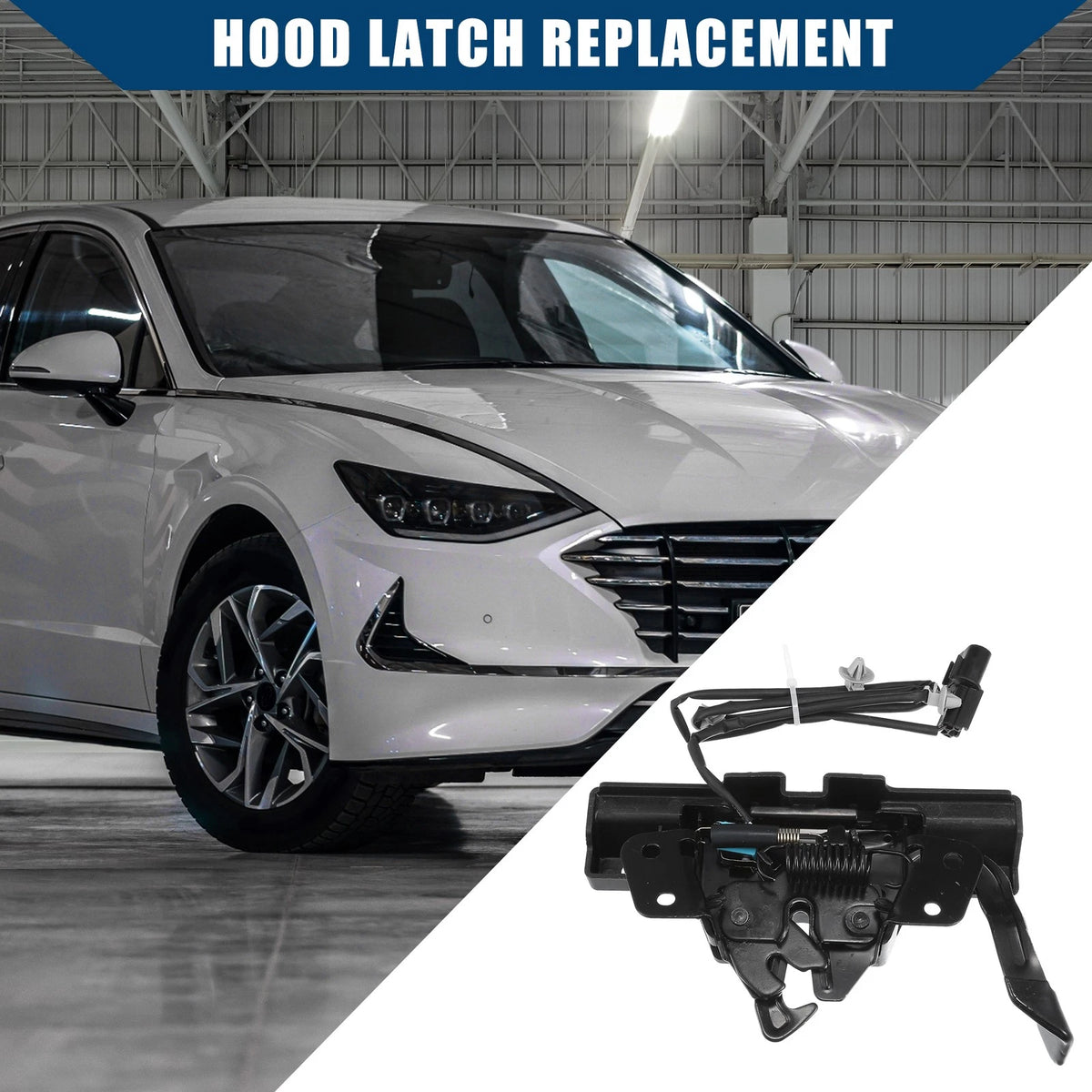 Car Hood Lock Latch Replacement for Hyundai Sonata (2015–2017) Durable Black