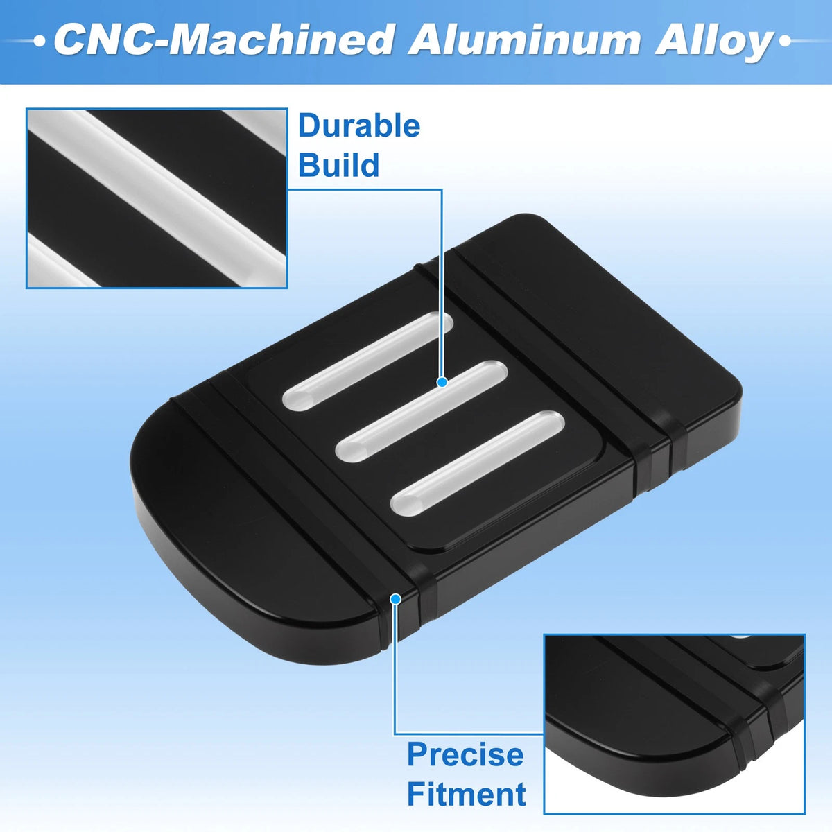 Brake Pedal Pad Cover for Harley FLD (2012–2016) 115mm x 73mm
