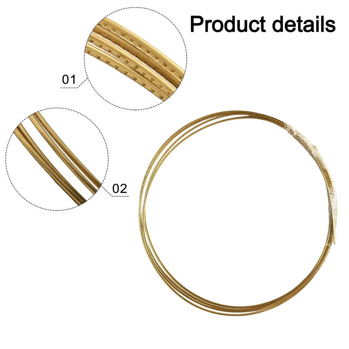 Brass Fingerboard Fret Wire for Guitar (Multiple Sizes)