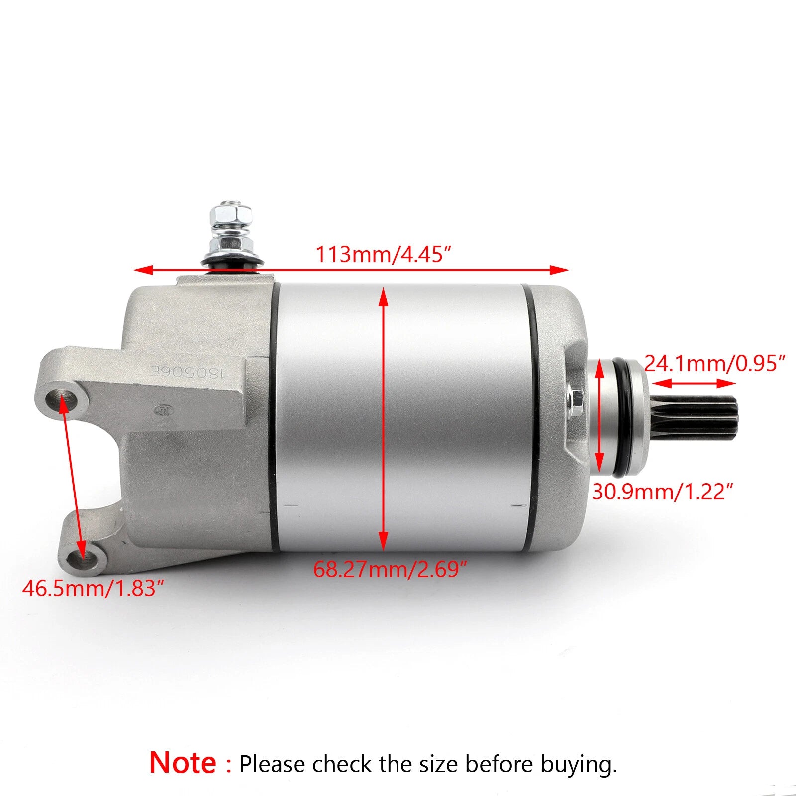 Starter Motor for Yamaha Grizzly 350 YFM35 YFM35F TFM35G (2007–2017) 3HE-81890-00