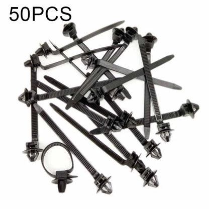 50 Pcs Nylon Tie Wrap Cable Fasteners for All Cars