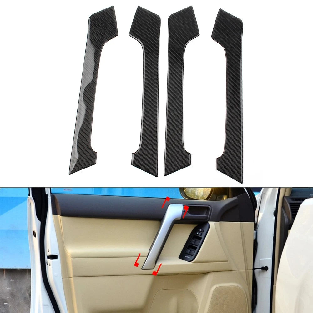 Set of 4 Interior Door Handle Strips for Toyota Land Cruiser Prado (2010–2018)