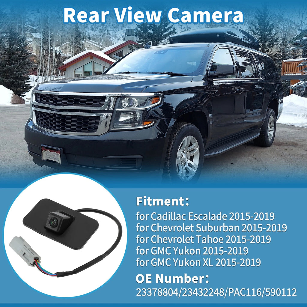 Rear View Backup Camera Park Assist Replacement for Chevrolet Suburban 2015-2019