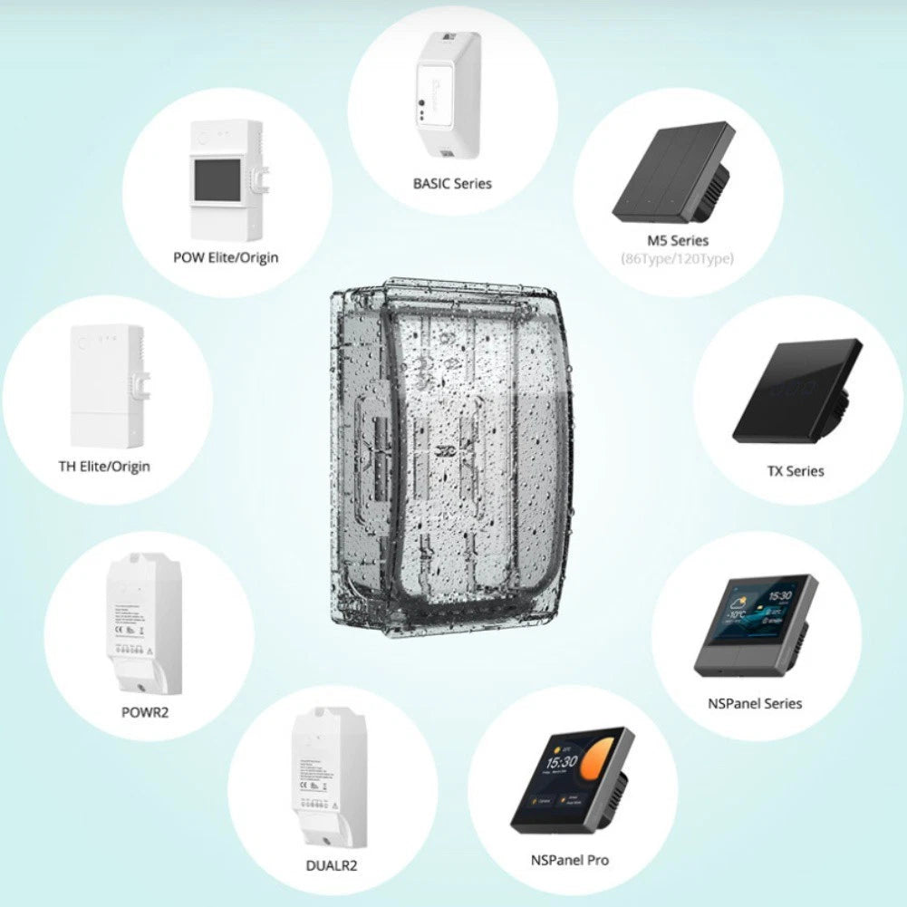 IP66 Waterproof Enclosure Box for Smart Devices (Transparent PC V0)