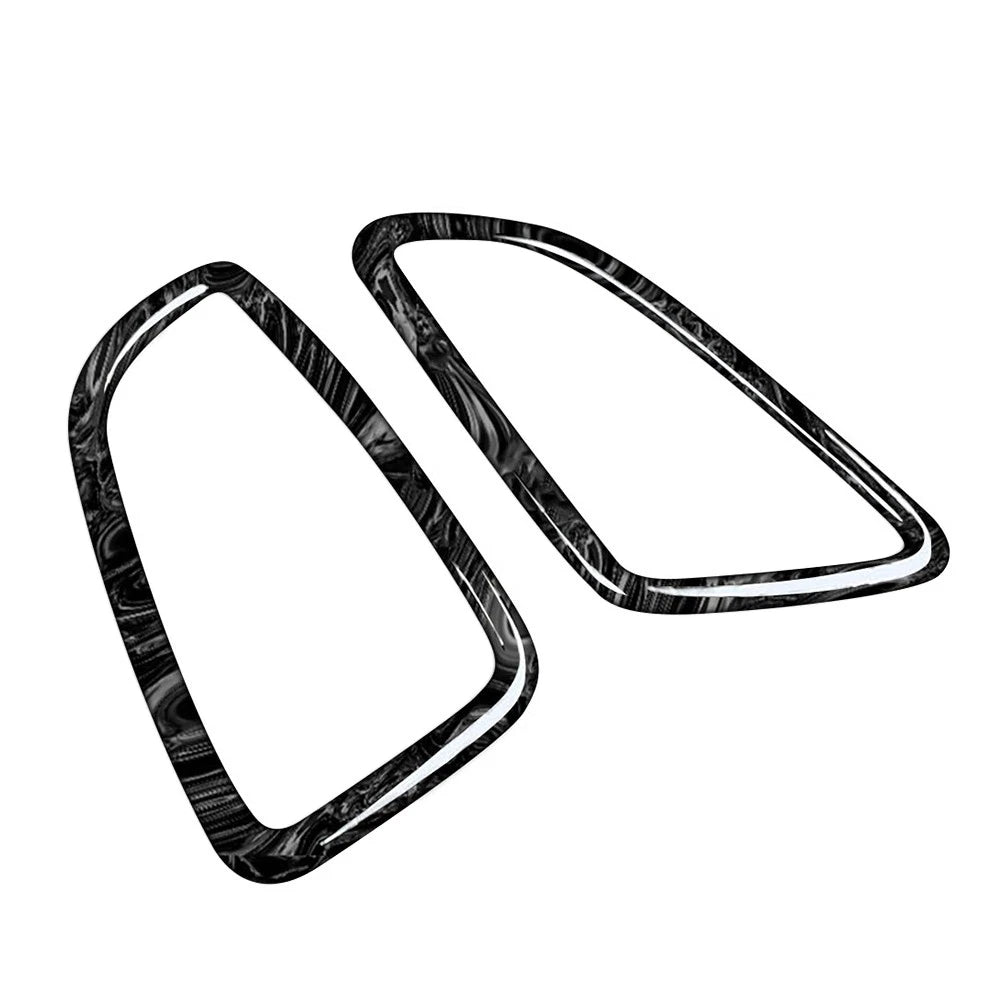 2pcs Marbling Dashboard Air Vent Cover Trim For Benz C GLC Class W205 X253 15-20