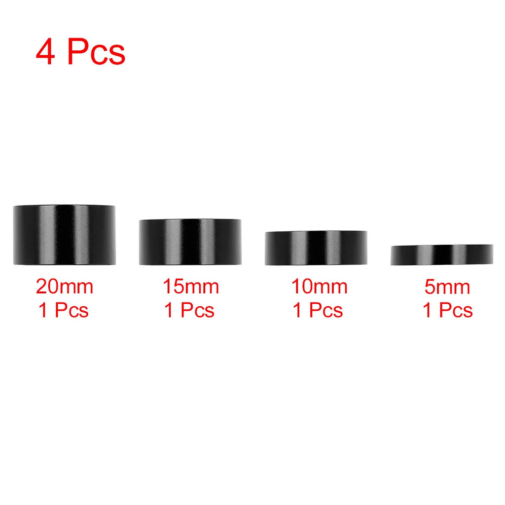 Handlebar Stem Spacers 4pcs Replacement for 25mm Bike Bicycle Stem (10–20mm)