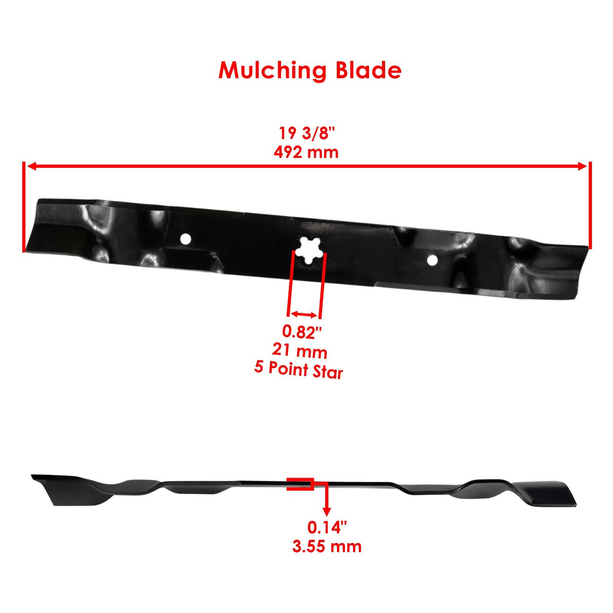 Deck Blade with Bolt Replacement for Craftsman Husqvarna 38 inch (1980–2019)