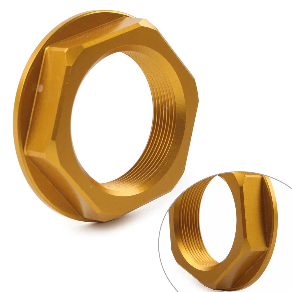 36mm Triple Tree Stem Yoke Center Hole Nut for Universal Motorcycle (CNC Gold)