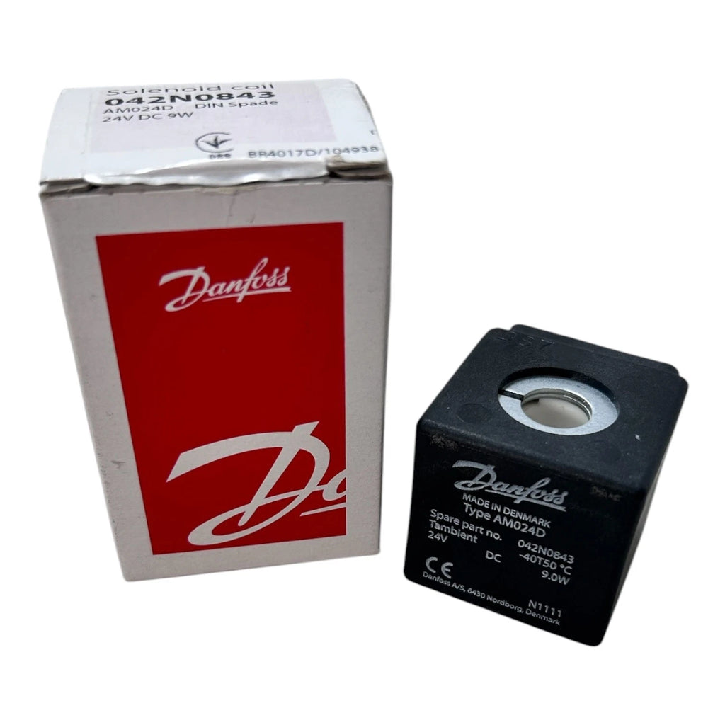 Solenoid Coil 24V 9W w/ Cable Socket Plug for Danfoss 042N0843
