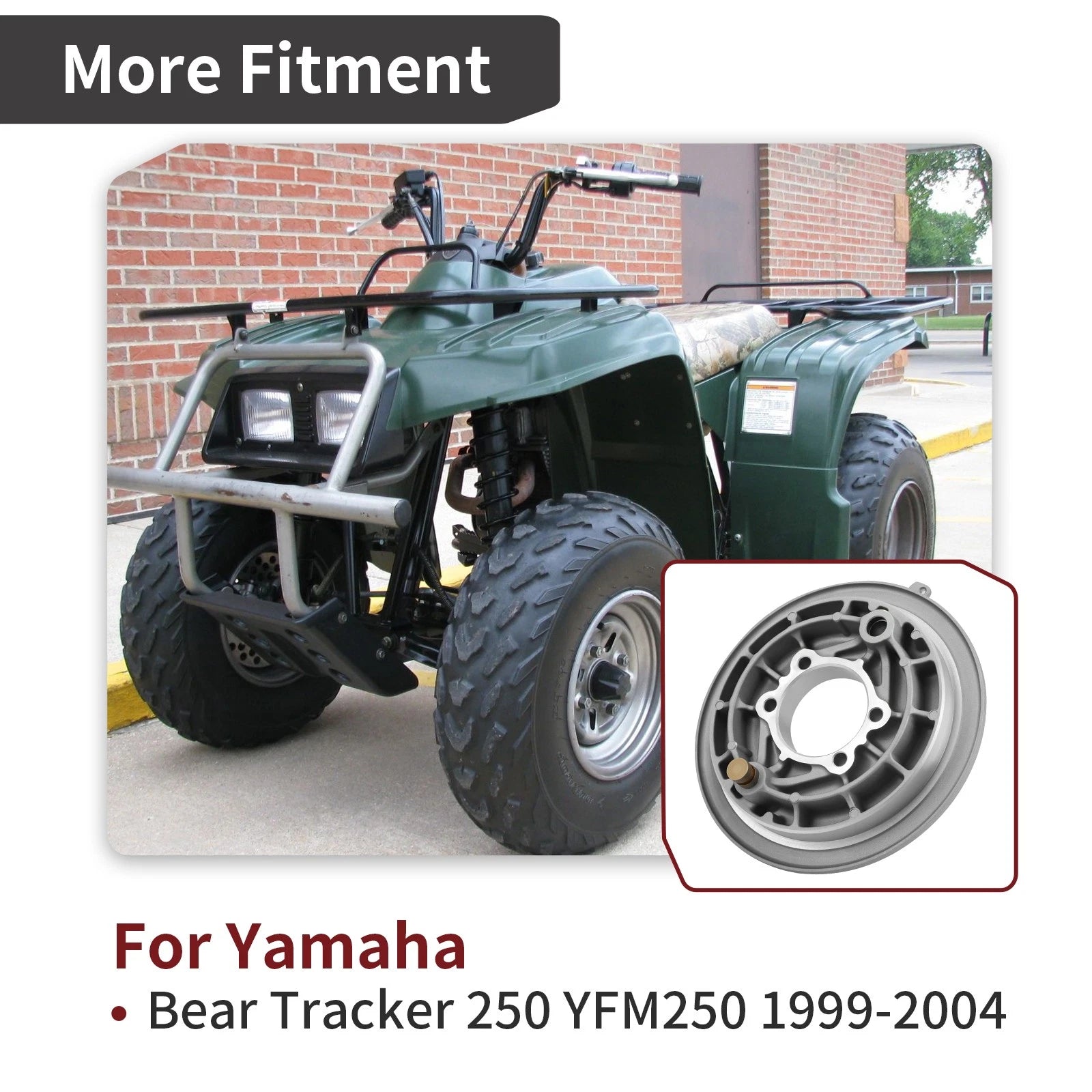 Rear Brake Drum Plate for Yamaha Bear Tracker 250 YFM250 (1999–2004)