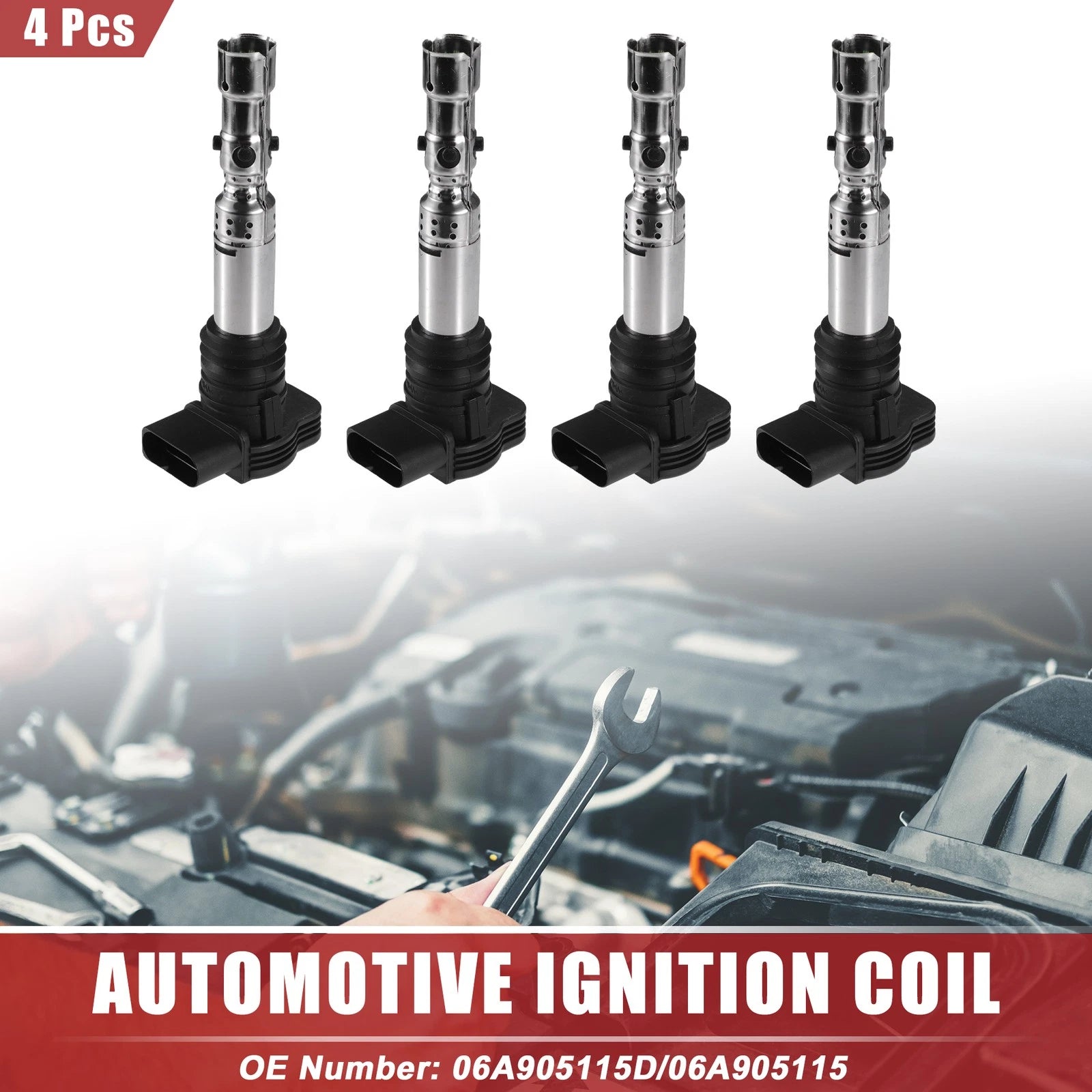 4 Pcs Ignition Coil Replacement for Volkswagen Passat (2000–2005)