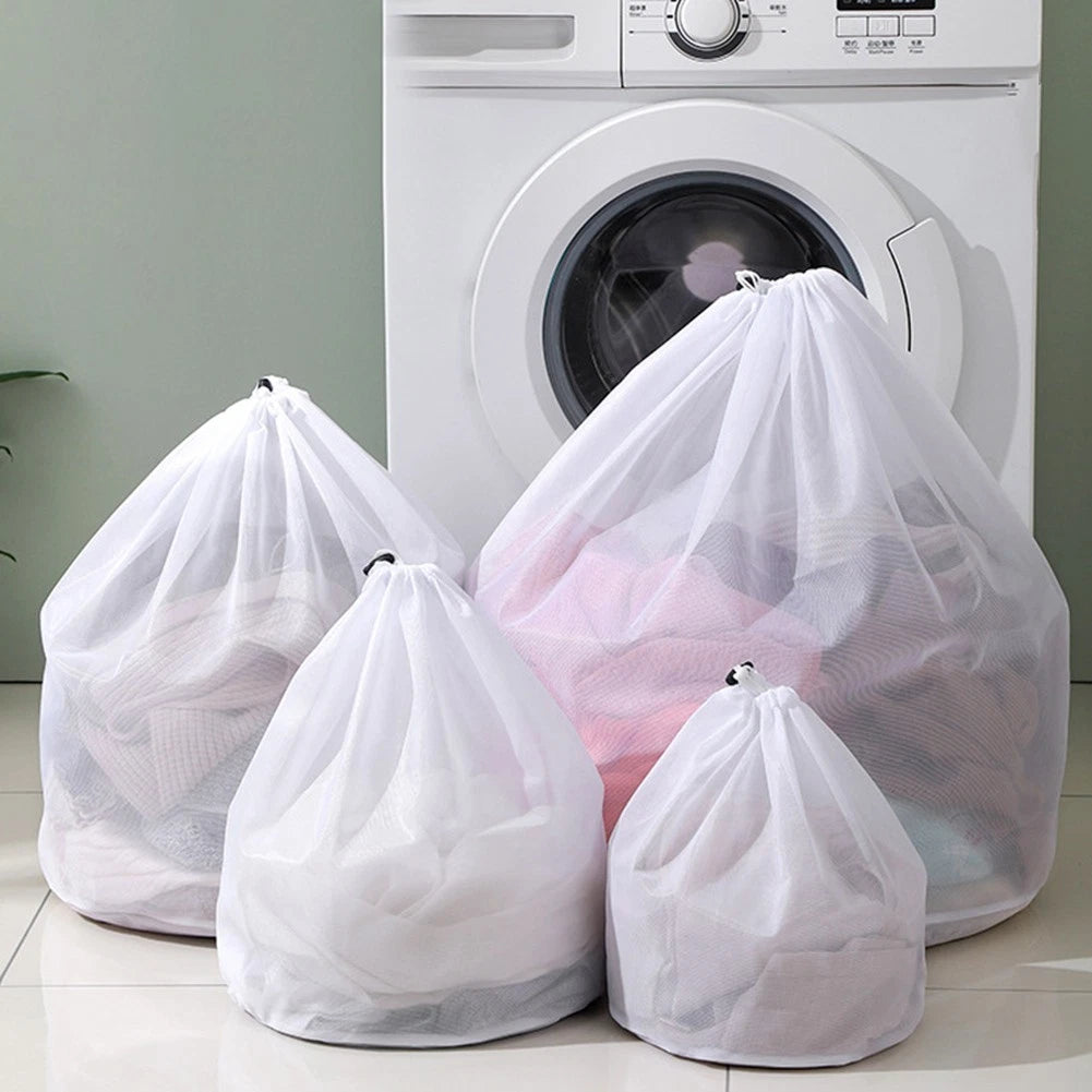 Thicken Mesh Laundry Bag with Drawstring for Clothing Protection