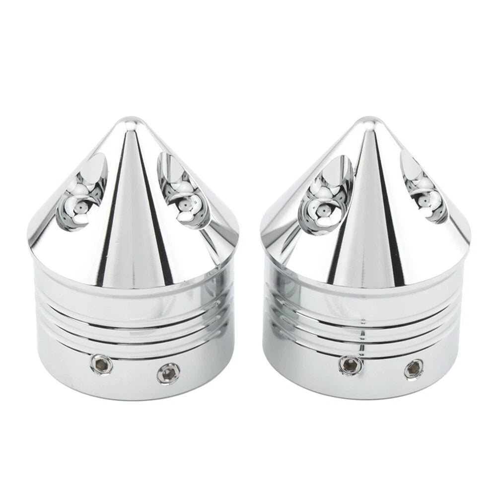 1 Pair Front Wheel Axle Nut Covers for Harley Touring Road Glide Dyna Softail (–)