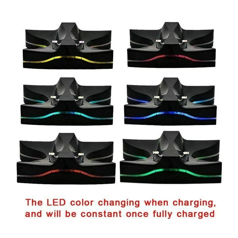Dual USB Charger Station for Playstation 4 Controller (PS4) - LED Fast Charging