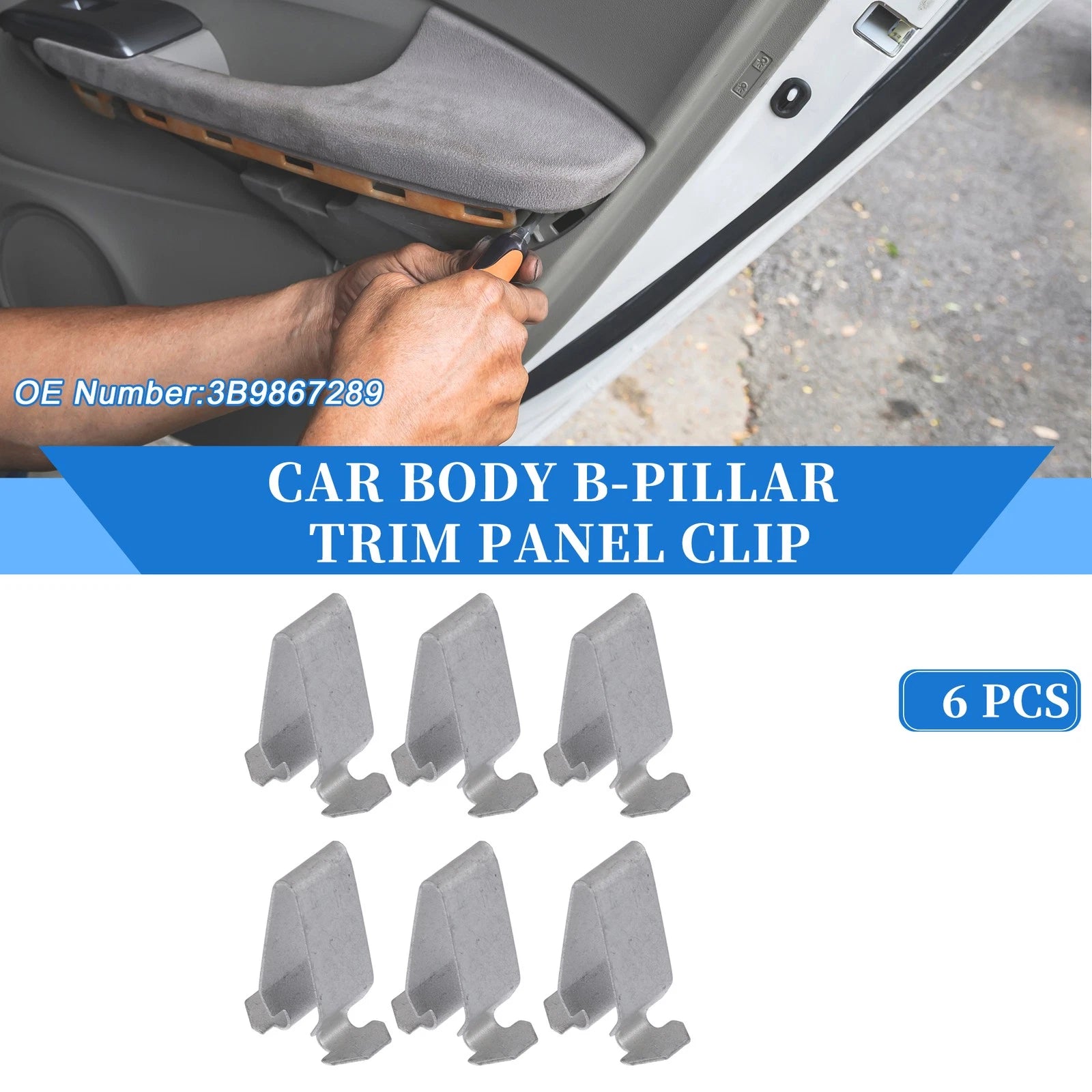6 Pcs B-Pillar Trim Panel Clip Replacement for Volkswagen Passat (1998–2010)