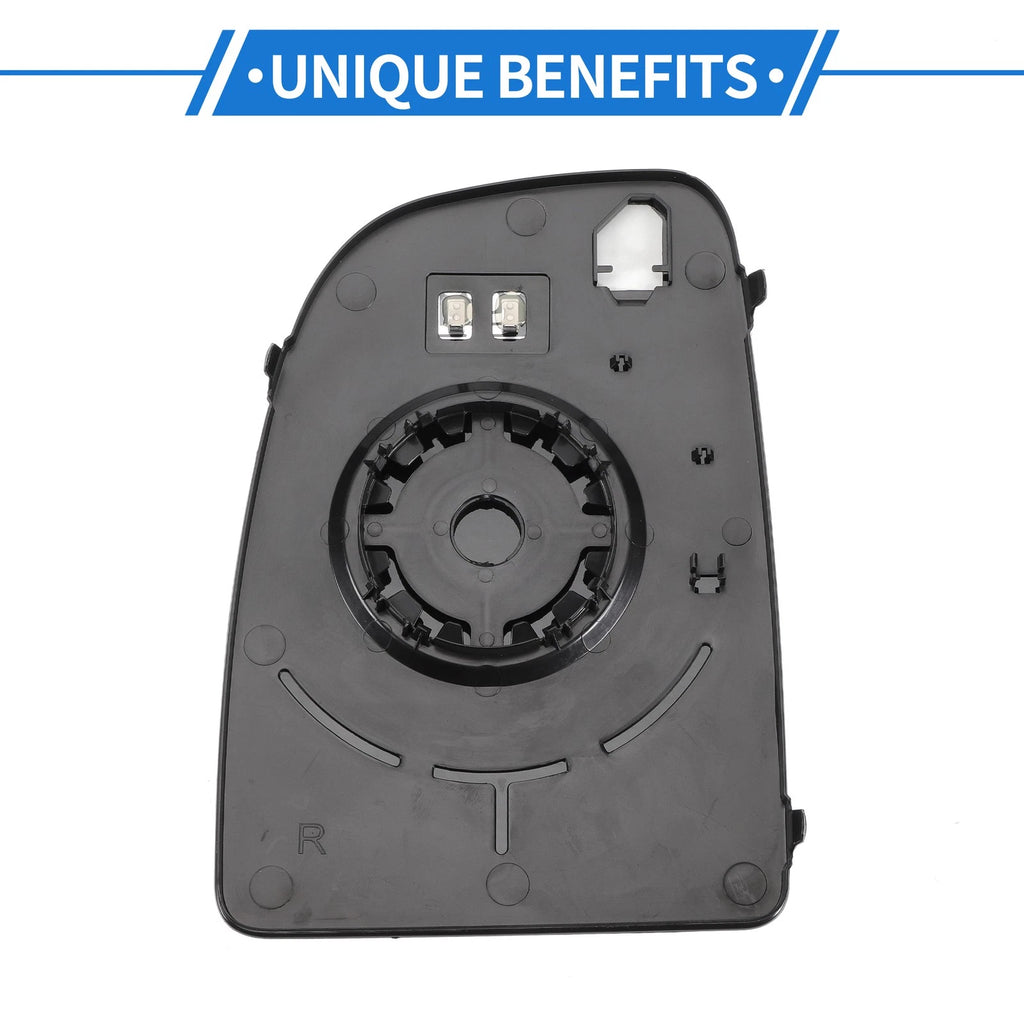 Heated Right Passenger Side Mirror Glass Replacement for Dodge (2009–2019)