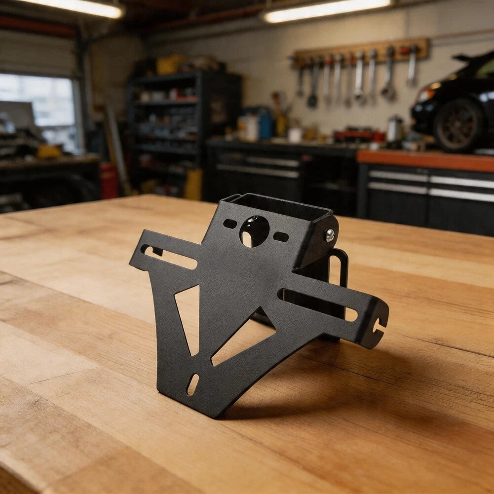 Folding Tail Tidy License Plate Holder for Most Motorcycles (Adjustable)