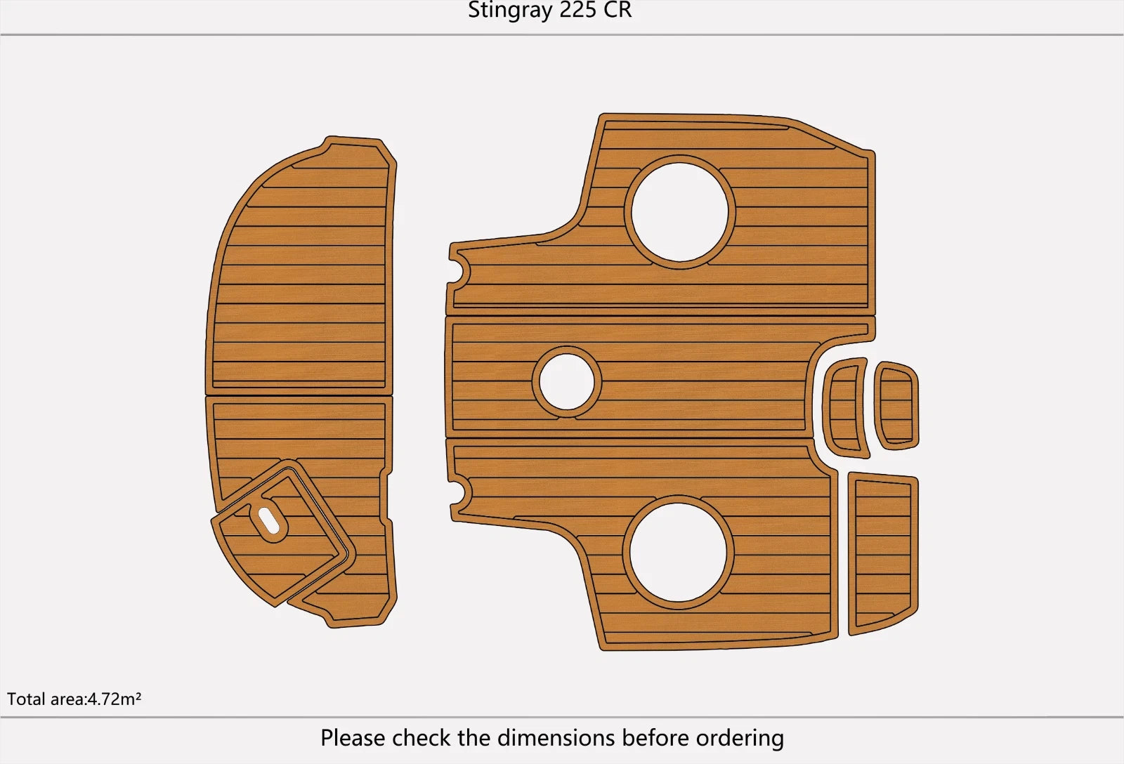 EVA Foam Teak Deck Floor for Stingray 225 CR (2011–2014)