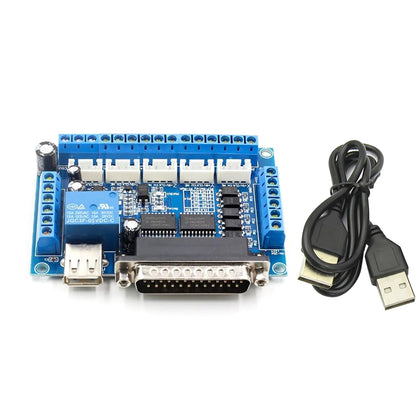 5 Axis CNC Interface Adapter Breakout Board for Mach3 Stepper Motor Driver