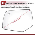 Heated Left Driver Side Mirror Glass for Ford Escape (2008–2012)