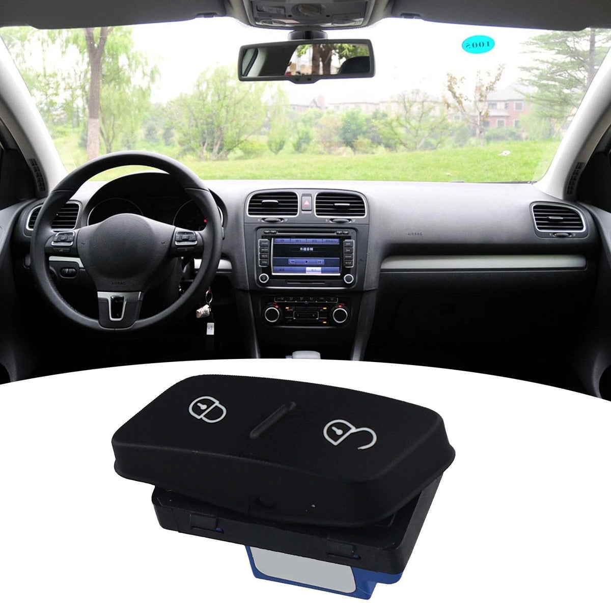 Central Lock Switch for Golf 5 MK5 (2004–2010) Black