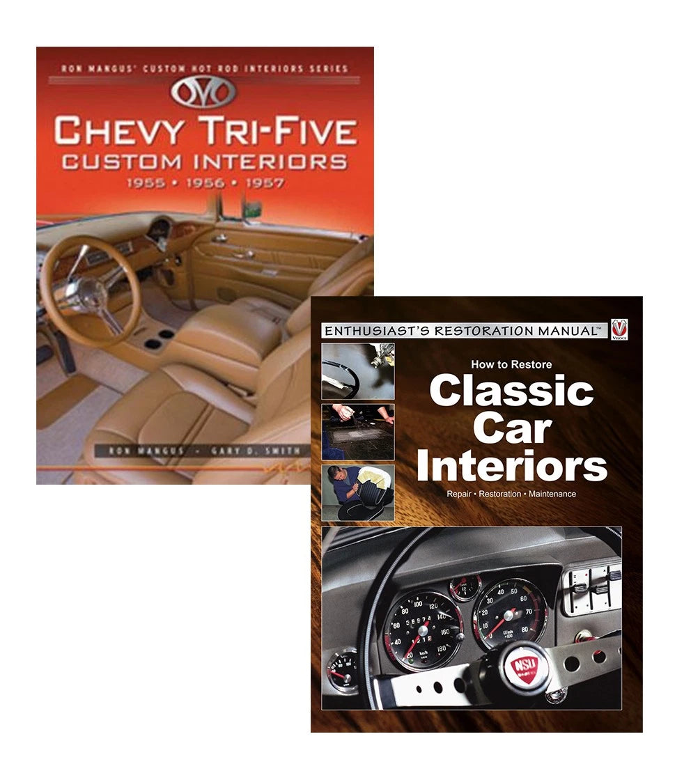 Set of 2 Classic Car Interior Restoration Books for Chevy Tri-Five (1955–1957)