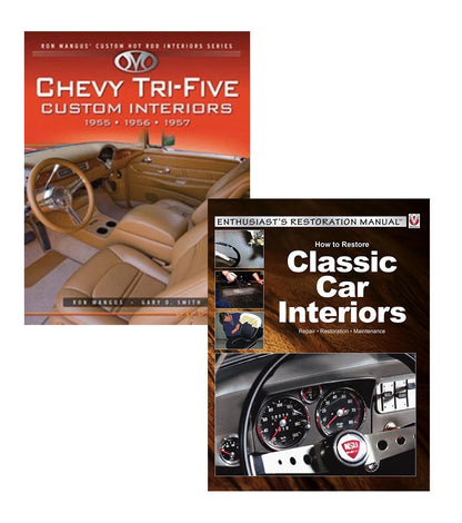 Set of 2 Classic Car Interior Restoration Books for Chevy Tri-Five (1955–1957)