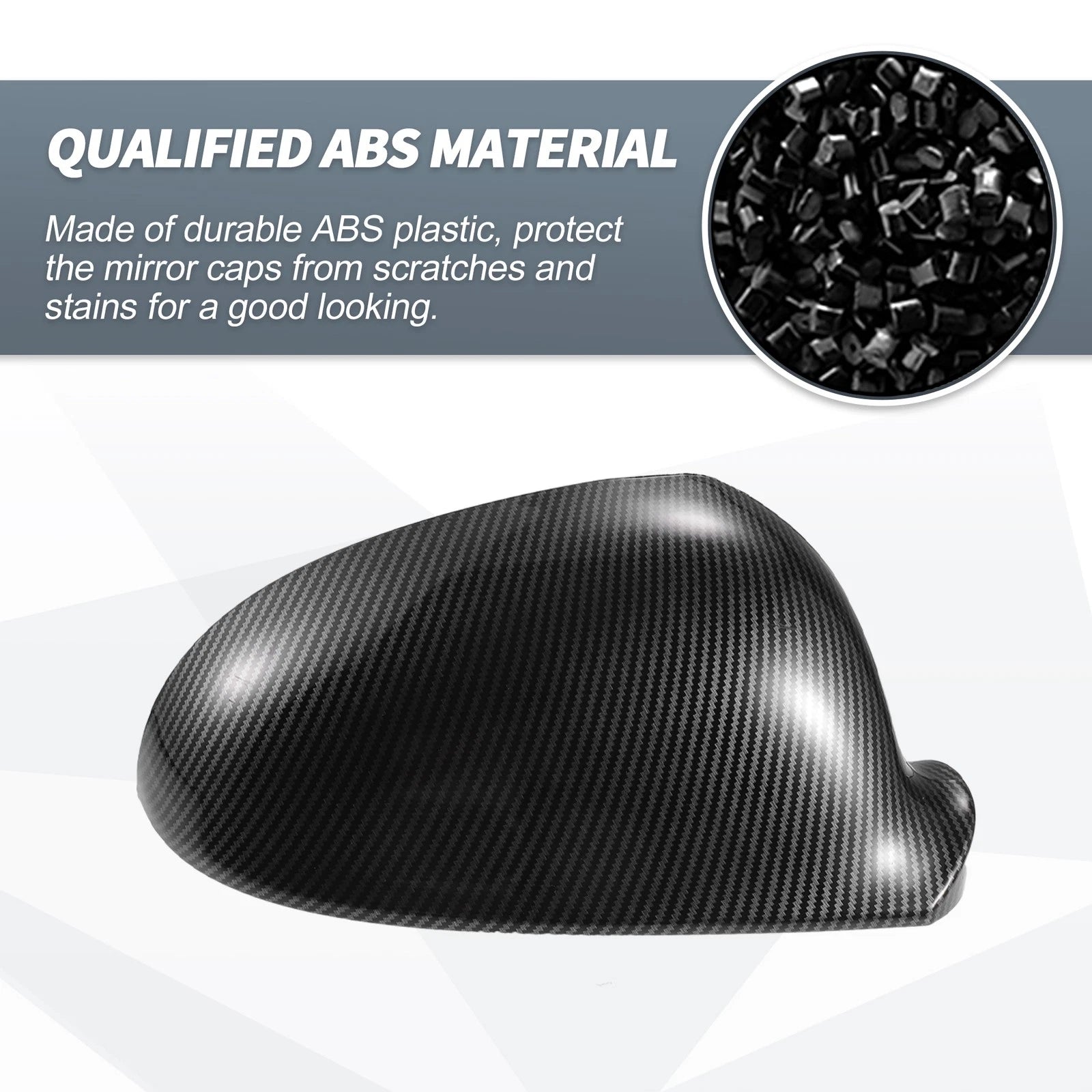 Rearview Mirror Cover Cap Replacement for Volkswagen Golf 5 GTI MK5 (2004–2009)