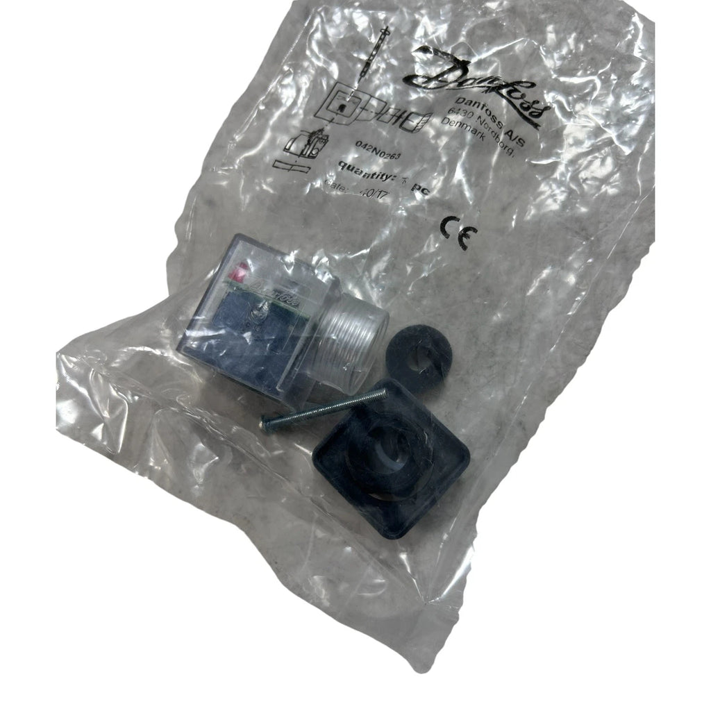 Solenoid Coil 24V 9W w/ Cable Socket Plug for Danfoss 042N0843
