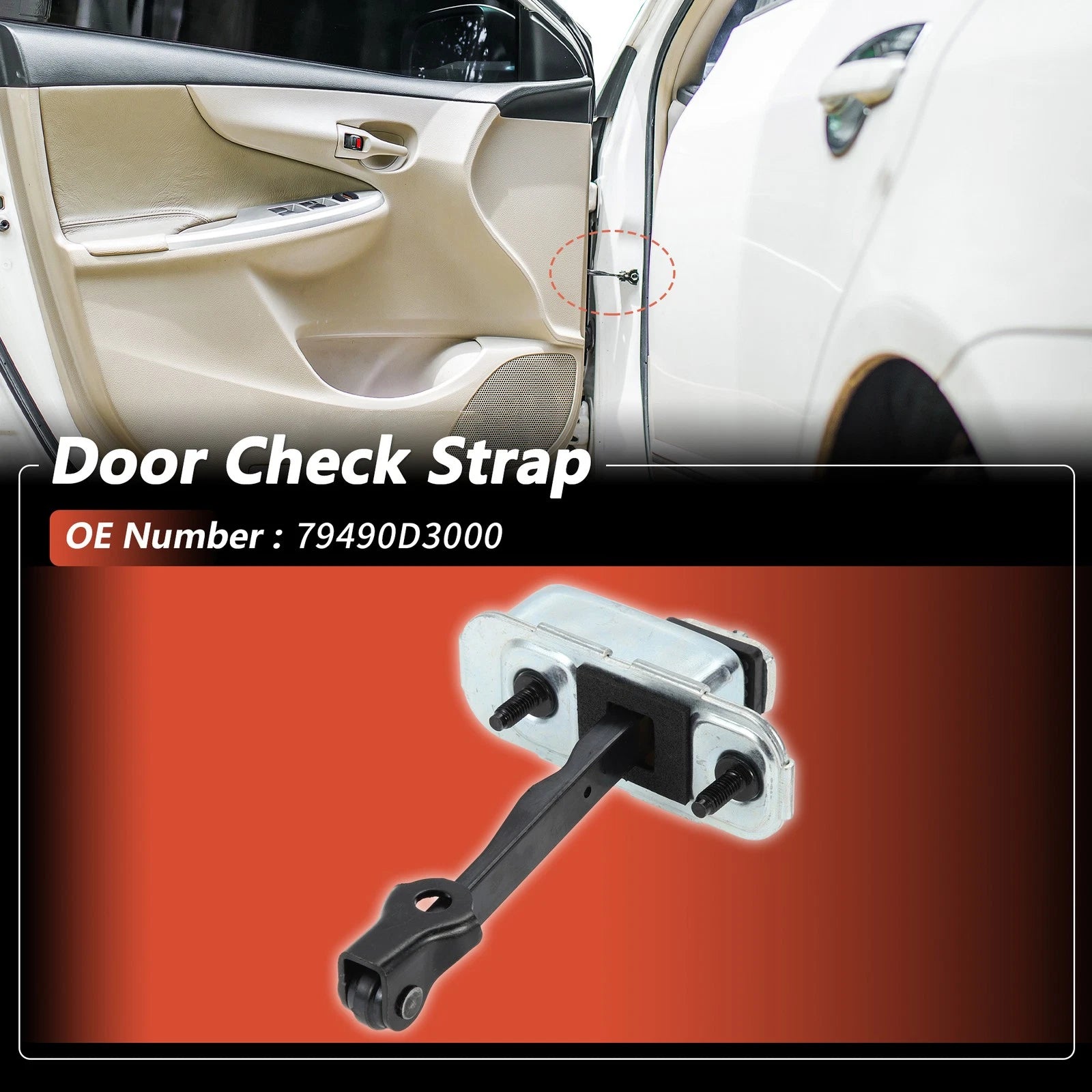 Rear Right Door Check Strap Replacement for Hyundai Tucson (2016–2021)