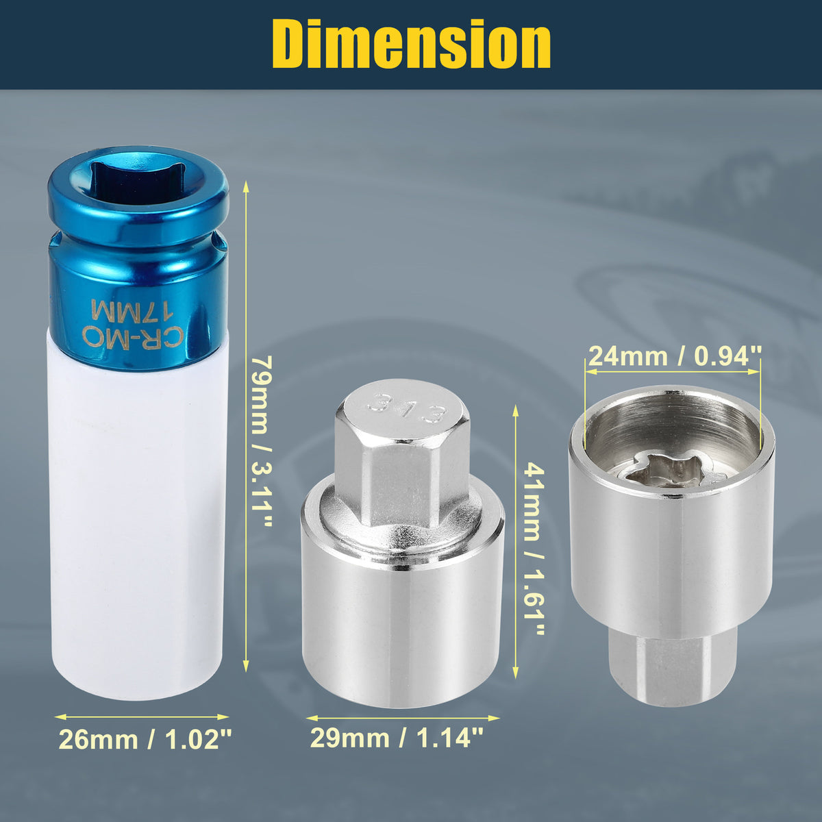 Wheel Lock Lug Nut Set with Protector for Mercedes Benz (2007–2019)