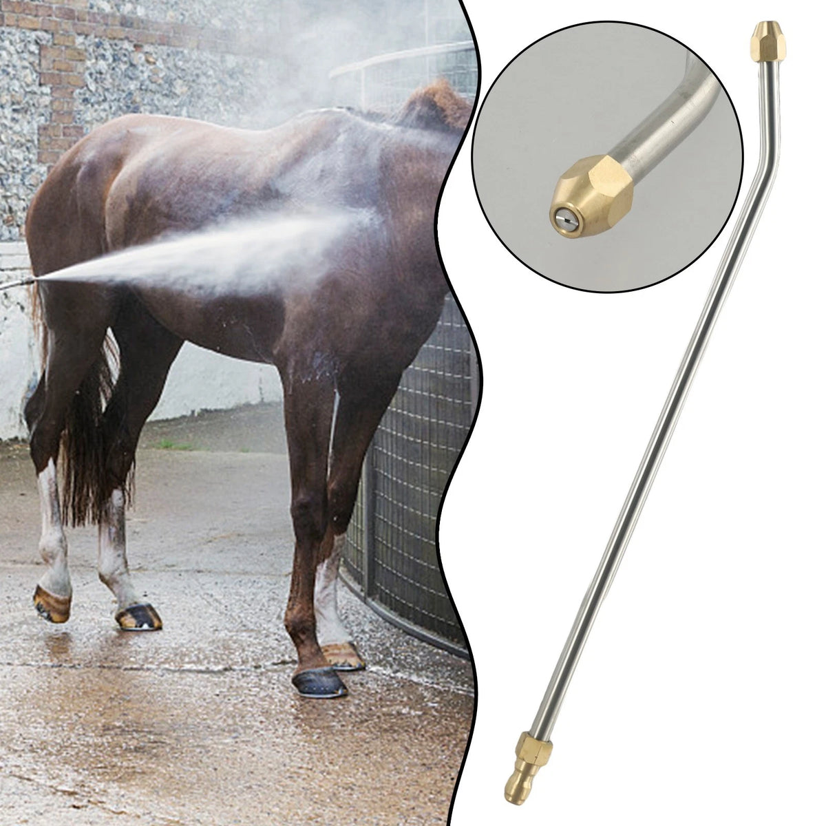 U-Shape Pressure Washer Angled Lance Extension Spray Wand Tool