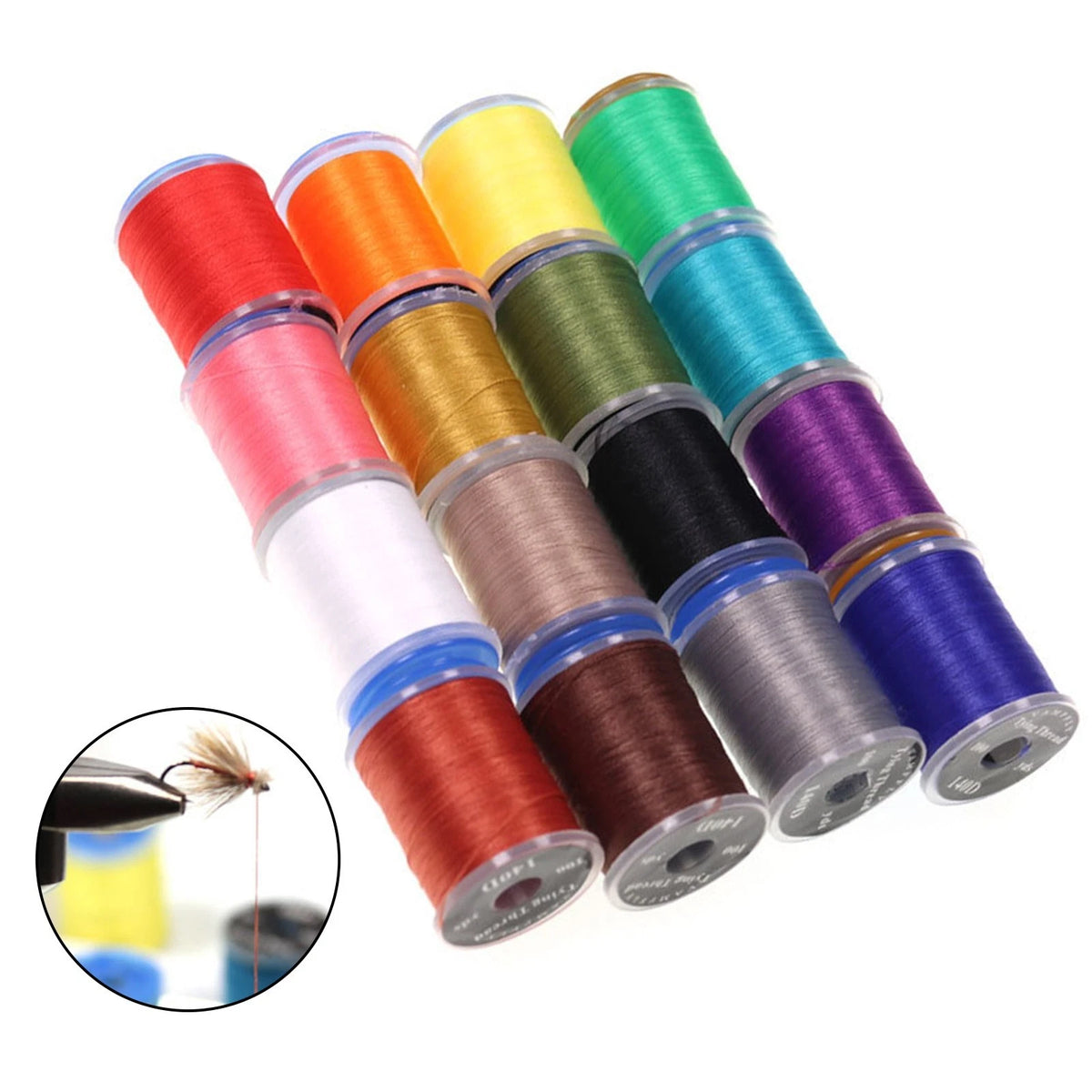 Fly Tying Thread Kit for Dry Wet Flies (6#~14#)