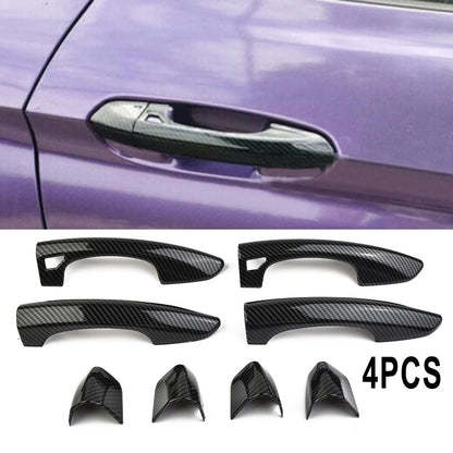 Set of 4 Handle Cover Trim for (2015–2020) Carbon Fiber ABS