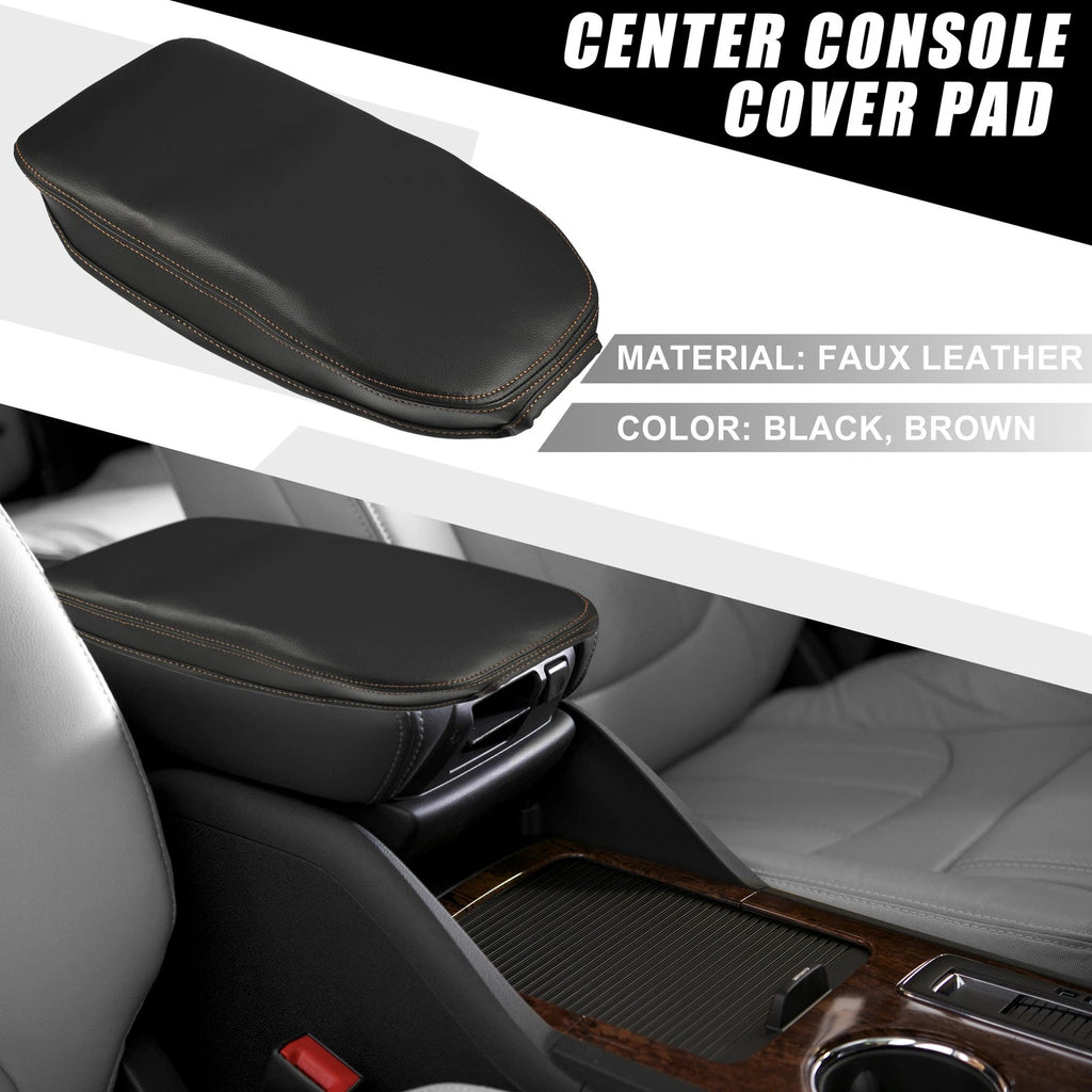 Center Console Armrest Cover for Toyota RAV4 2019–2022 Black Brown
