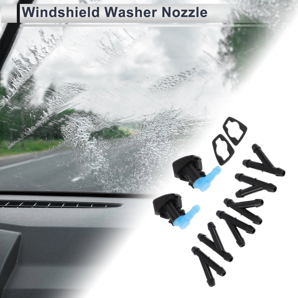 Windshield Washer Nozzle Set with Hose Connector for Dodge Ram (2002–2010)