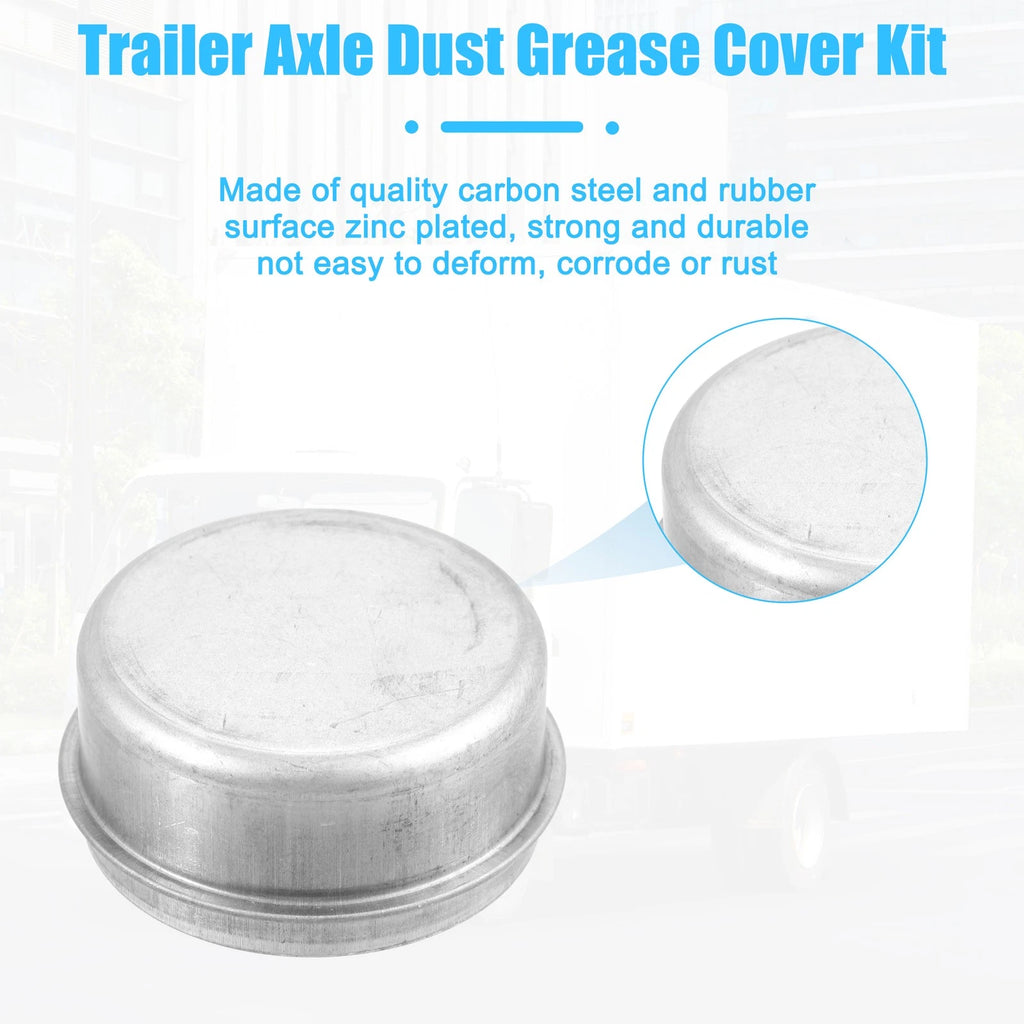 2PCS Trailer Axle Grease Cover Replacement for Dexter EZ Lube (2.44") (2000–2020)