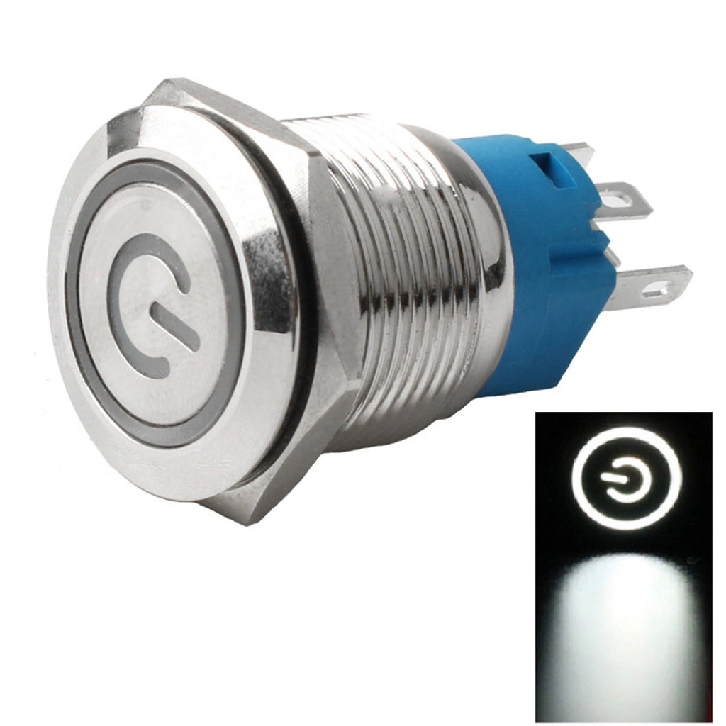 Vandal Proof Stainless Steel Push Button Switch with LED (110V/220V)