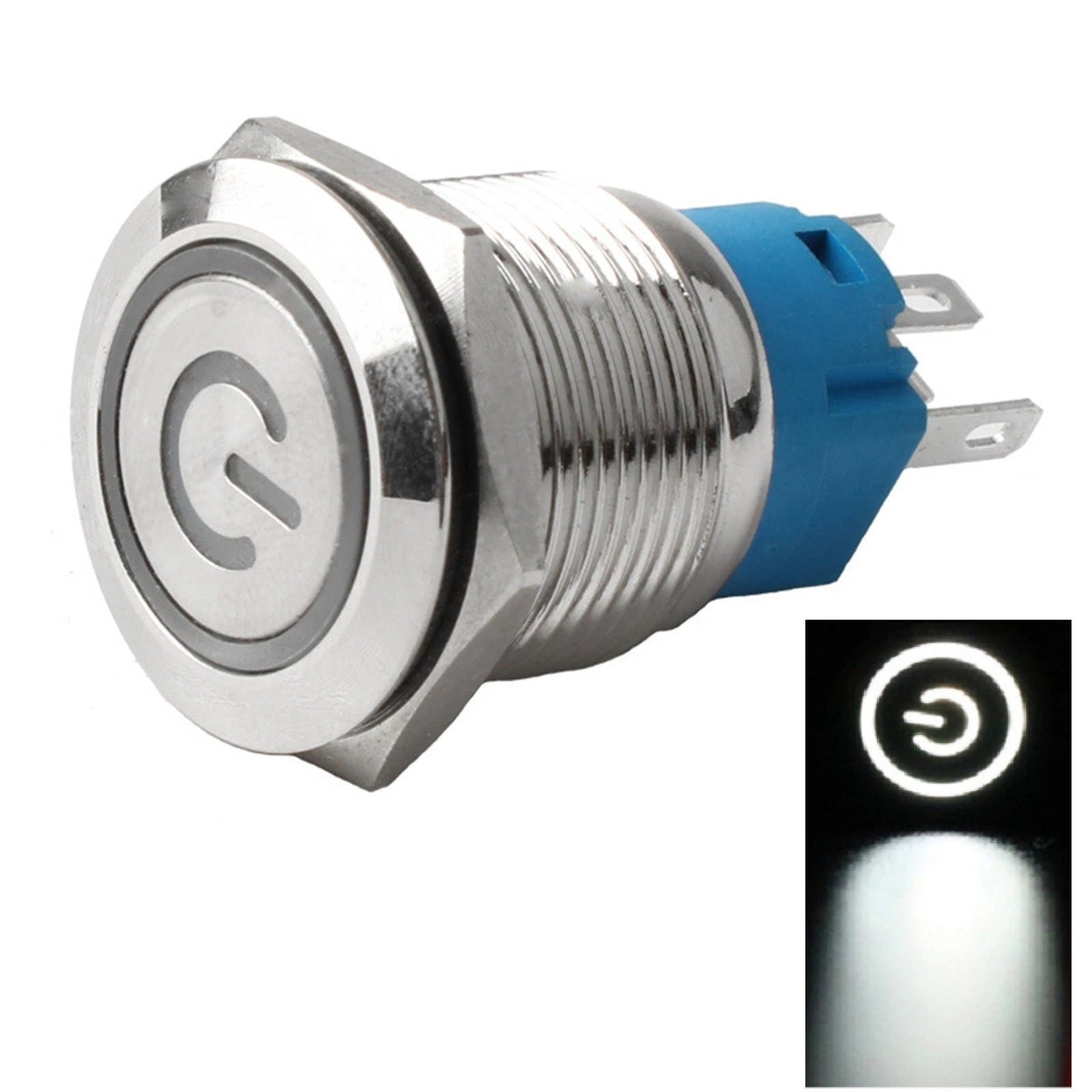 Vandal Proof Stainless Steel Push Button Switch with LED (110V/220V)