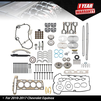 Engine Overhaul Rebuild Kit with Rods & Timing Chain VVT for Buick Verano (2012–2017)