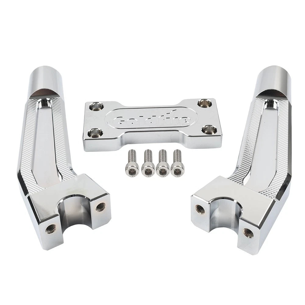 8.46" Pullback Handlebar Risers Clamp Chrome for Harley (1" Handlebar)