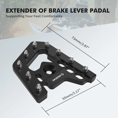 Brake Pedal Extender Tip for Yamaha Raptor 700 700R (2013–2026) Black