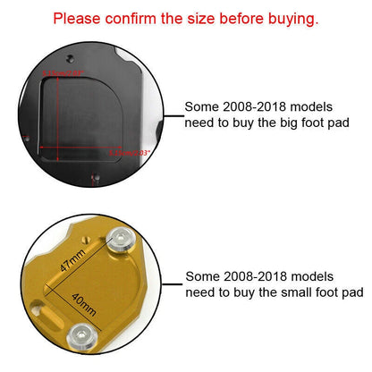 Kickstand Enlarger Pad for BMW F800GS (2008–2018) TI T9