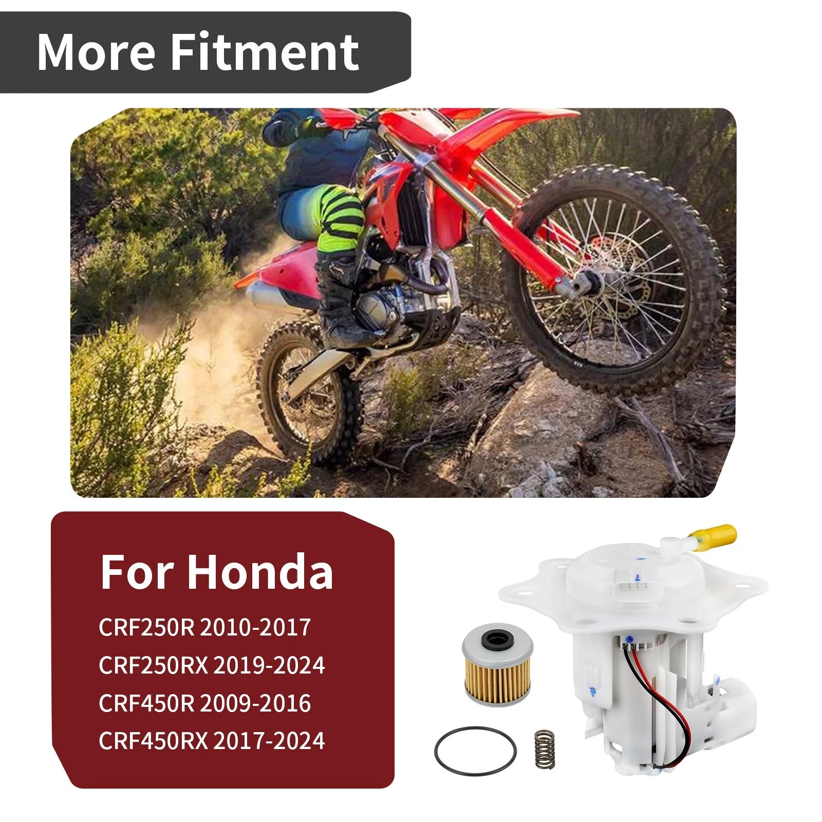 Fuel Pump & Oil Filter for Honda CRF250R/RX (2010–2024), CRF450R/RX (2009–2024)