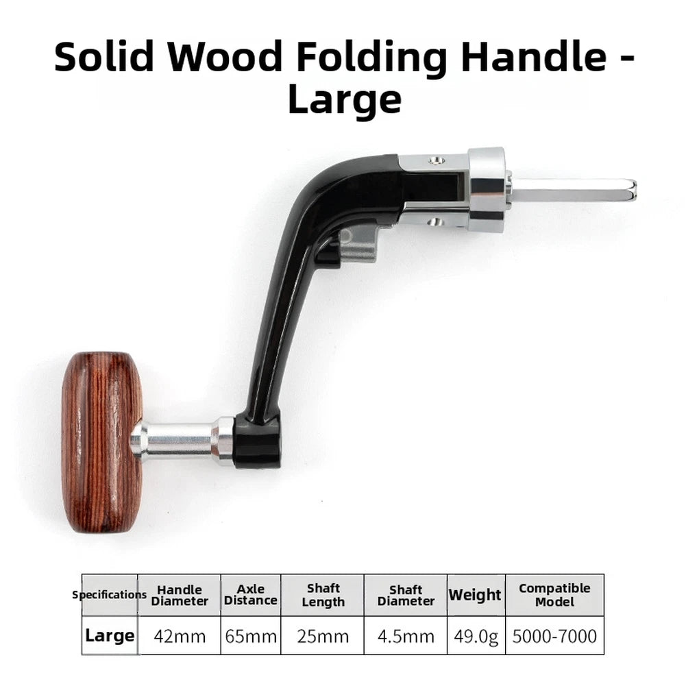 Folding Crank Handle for Fishing Reels (Black)
