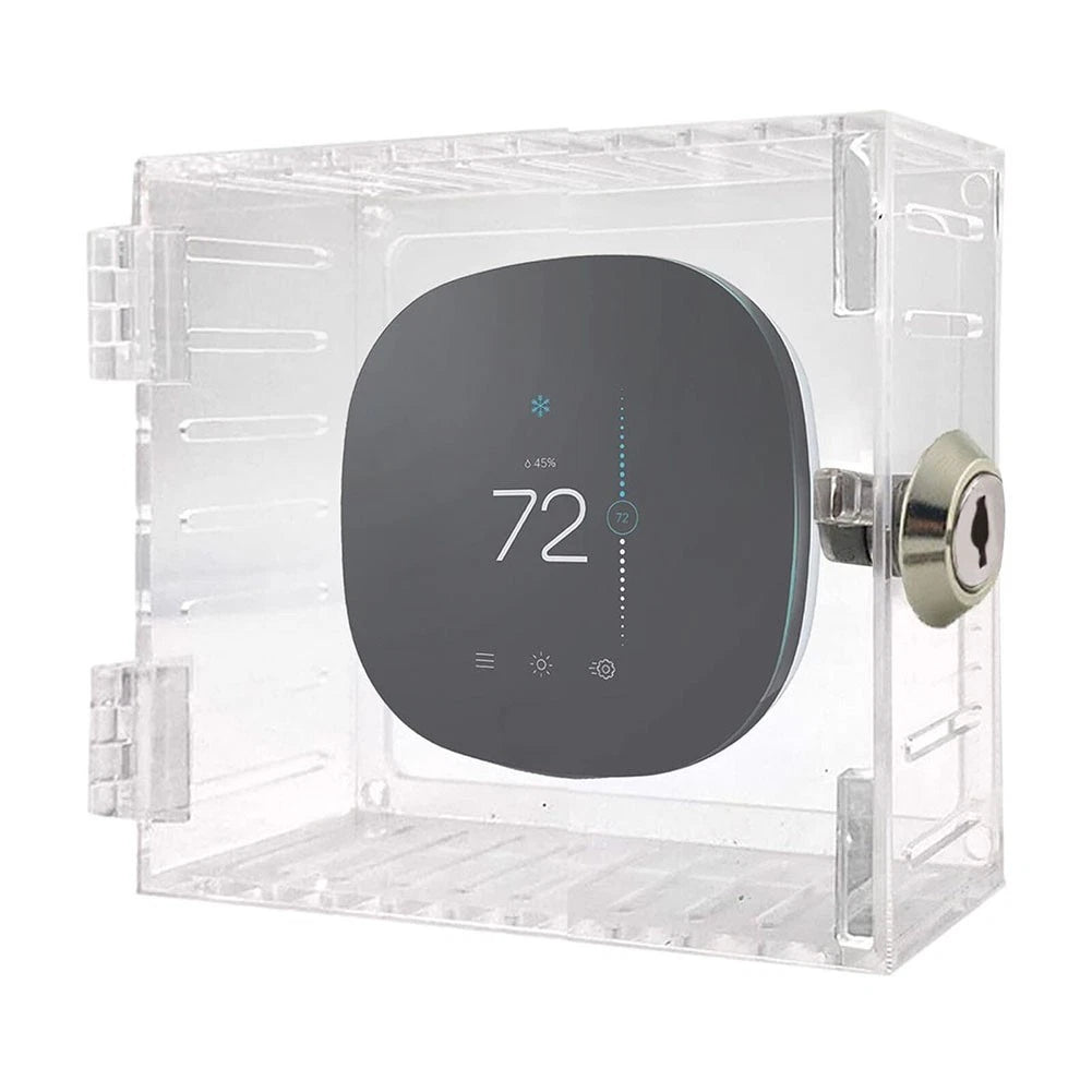 Clear Acrylic Lock Box for Thermostat (Resistant to Yellowing)